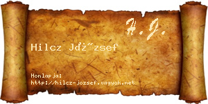 Hilcz József névjegykártya